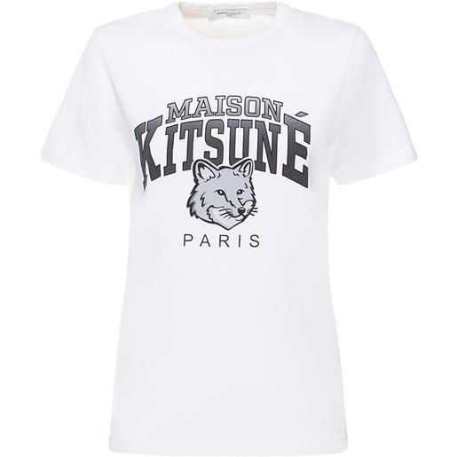 MAISON KITSUNÉ t-shirt campus fox in cotone