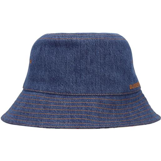 BURBERRY cappello bucket in denim di cotone washed
