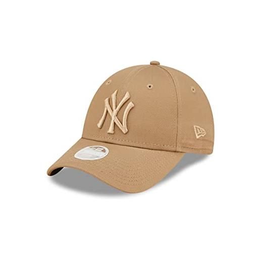 New Era york yankees baseball kappe frau mädchen beige ny logo verstellbar 9forty cap mlb fankappe - one-size