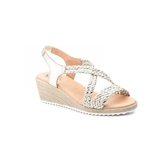 NOESLOMISMO BY DILEMA non è la stessa calzature donna spring/summer 2023 sandalo zeppa. Colore, platino oro, 39 eu