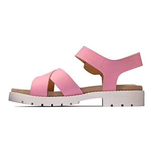 Clarks orinoco strap, sandali con cinturino alla caviglia donna, rosa (pink pink), 37 eu