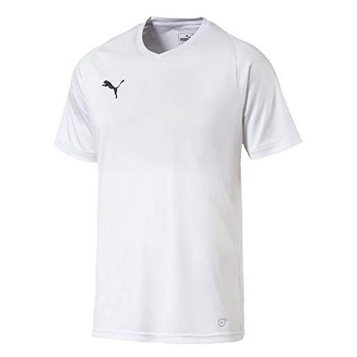 Puma liga jersey core, maglietta da calcio uomo, bianco white black, m