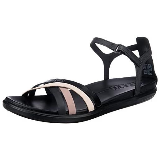 ECCO simpil flat sandal 209213, donna, nero multicolore 213, 42 eu