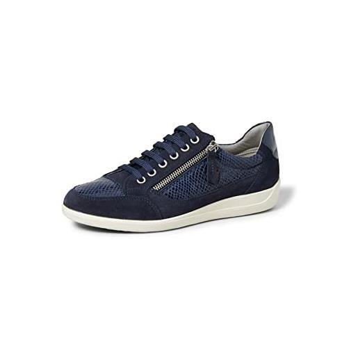 Geox d myria a, sneakers donna, blu (navy/blue), 37 eu