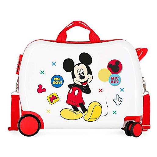 Disney enjoy the day valigia per bambini, 38 cm, bianco