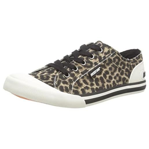 Rocket Dog jazzin, scarpe da ginnastica, nero tampa leopard, 36 eu