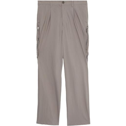 Undercover pantaloni dritti con zip - grigio