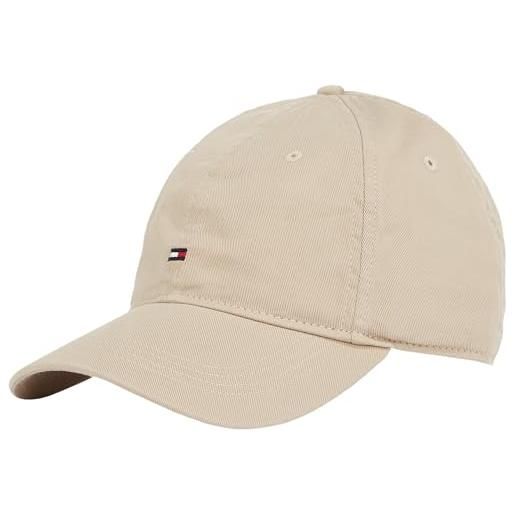 Tommy Hilfiger uomo cappellino flag soft 6 panel in cotone, beige (sandalwood), taglia unica