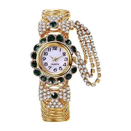 Avaner orologio da polso da donna, analogico, al quarzo, con strass, elegante, per ragazze e donne, d, moderno