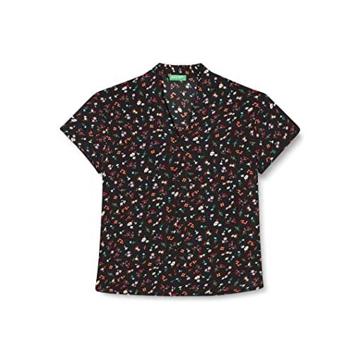 United Colors of Benetton blusa 5uefdq04q camicia, panna a fantasia floreale 77b, s donna