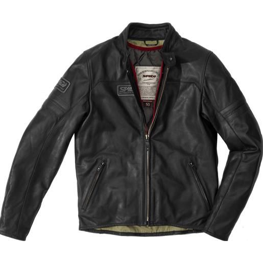 SPIDI giacca pelle vintage nero SPIDI 46