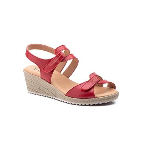 NOESLOMISMO BY DILEMA non è la stessa calzature donna spring/summer 2023 sandalo zeppa. Colore rosso taglia 39, rosso, 39 eu
