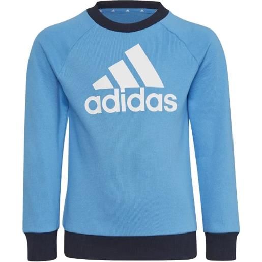 Adidas tuta essential logo french terry jogger - azzurro - 6 anni