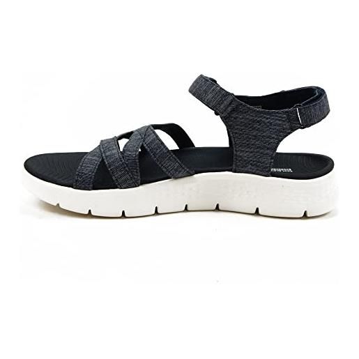 Skechers go walk flex sandalo, sandali donna, nero, 39 eu