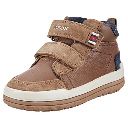 Geox j charz boy a, sneakers bambini e ragazzi, marrone/blu (brown/navy), 32 eu