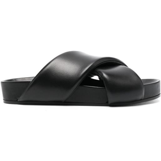 Jil Sander sandali con design a incrocio - nero