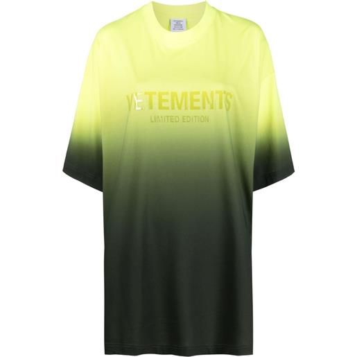 VETEMENTS t-shirt con effetto sfumato - verde
