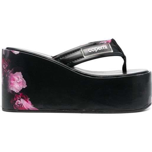 Coperni sandali a fiori - nero