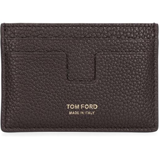 TOM FORD porta carte di credito in pelle martellata