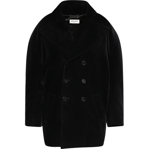 SAINT LAURENT cappotto oversize in velluto