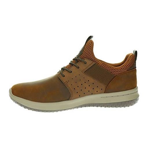 Skechers delson axton, half shoes, sneakers uomo, marrone brown cdb, 44 eu