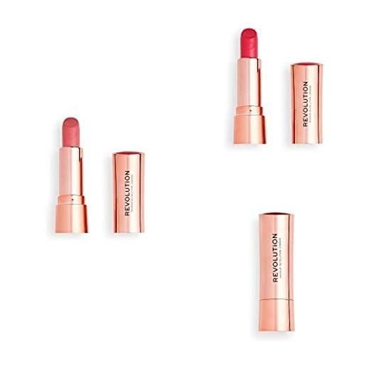 Makeup Revolution, satin kiss pink lipstick trio, 1x chauffeur, 1x cutie, 1x white wedding