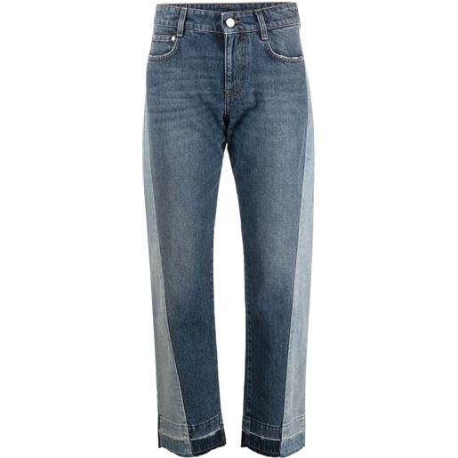 Stella McCartney jeans dritti con design color-block - blu