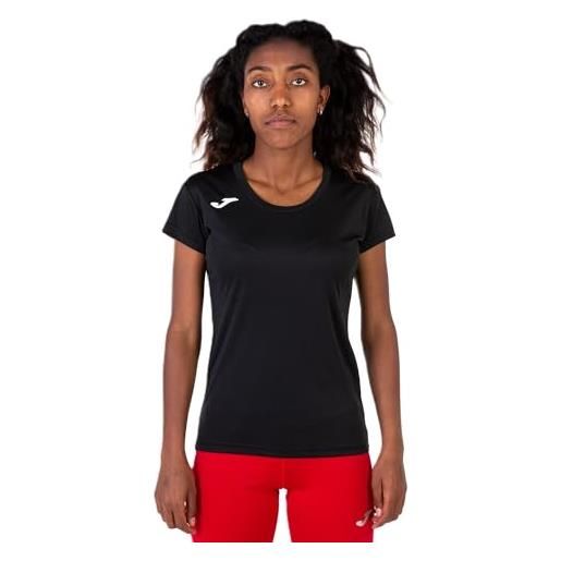 Joma t-shirt femme record ii, unisex - adulto, nero, 4xs-3xs
