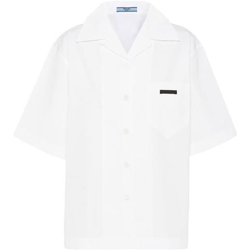 Prada camicia con logo - bianco