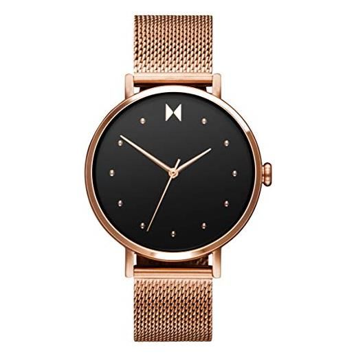 Mvmt orologio analogico al quarzo da donna con cinturino in acciaio inossidabile color oro rosa - 28000031-d