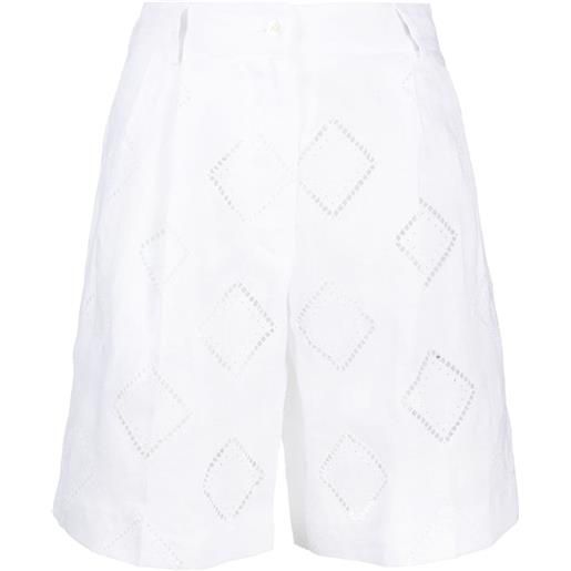 Kiton shorts con dettaglio traforato - bianco