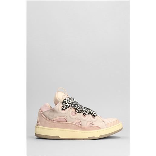 Lanvin sneakers curb in pelle rosa