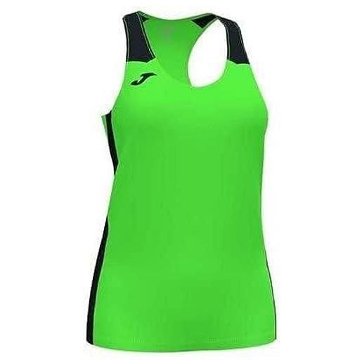 Joma 2xs canotta bretelle record ii, giallo nero, xxs unisex-adulto