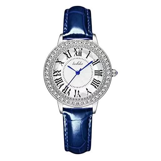 RORIOS orologio da donna analogico quarzo orologio con cinturino in pelle cielo stellato dial orologi da polso moda impermeabile orologio per donna