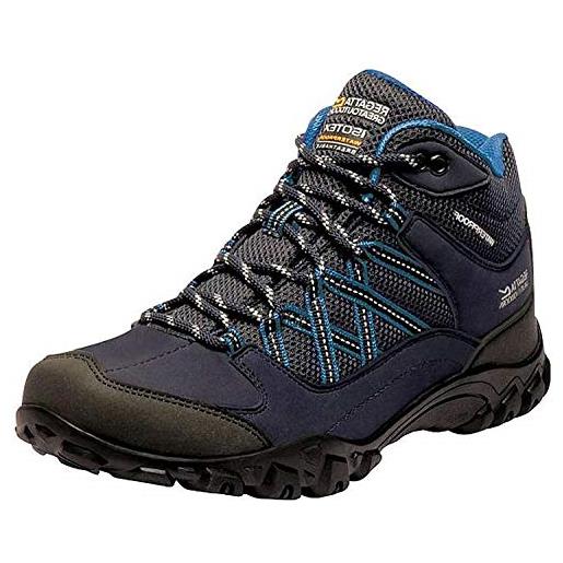 Regatta edgepoint mid waterproof hiking boot, stivali da escursionismo alti donna, grigio (granit/duchess 805), 41 eu