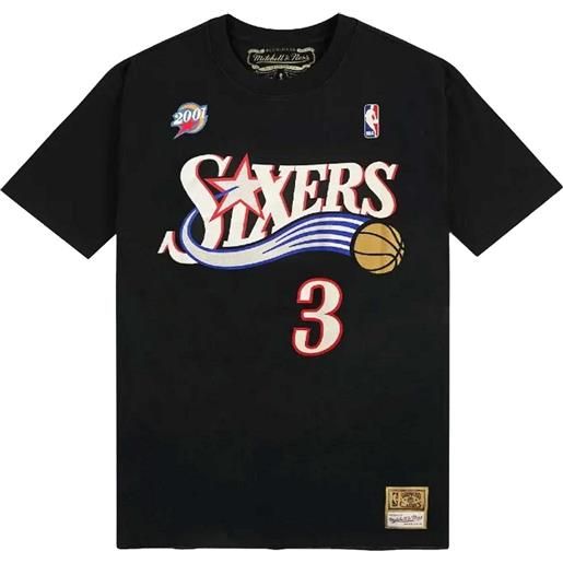 MITCHELL & NESS t-shirt nba name number iverson 3 sixers