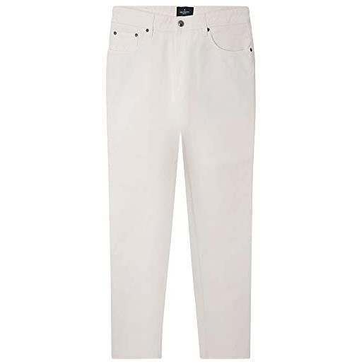 Hackett London brushed denim, jeans, uomo, beige (ecru), 32w / 30l