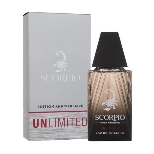 Scorpio unlimited anniversary edition 75 ml eau de toilette per uomo