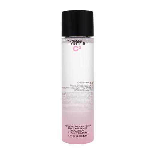 MAC lightful c3 micellar water makeup remover 200 ml acqua micellare idratante per donna