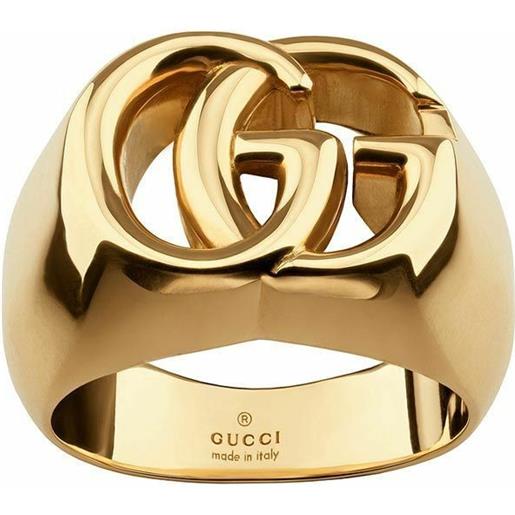Gucci Gioielli anello da mignolo gucci chevalier gg running in oro giallo, formato grande
