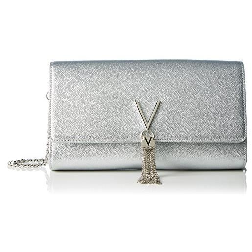 Valentino by Mario Valentino divina, pochette donna, argento, 4.5x12x27 centimeters (b x h x t)