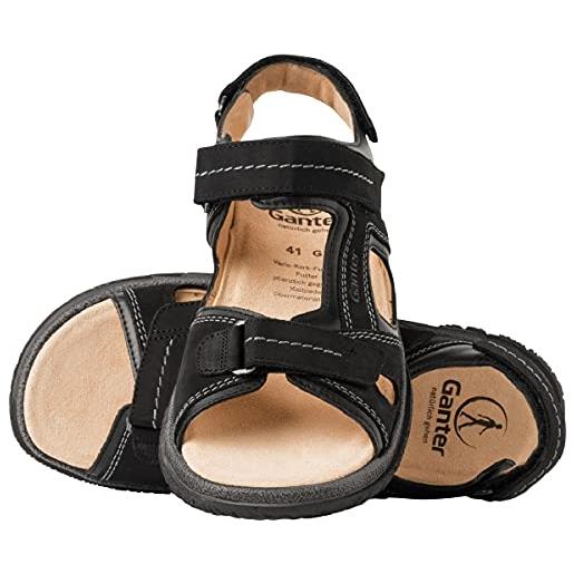 Ganter giovanni, weite g, sandali a punta aperta uomo, multicolore ((schwarz 0100), 43 eu