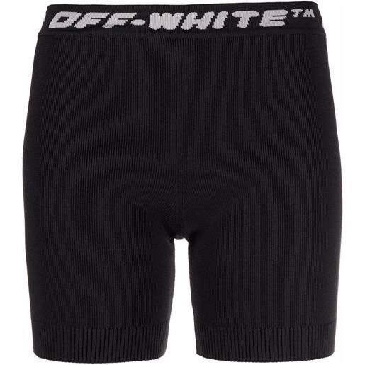 Off-White shorts con vita elasticizzata - nero