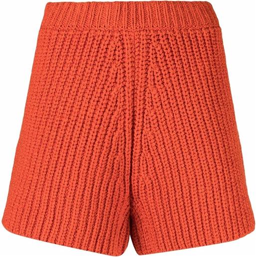 Alanui shorts in maglia - arancione