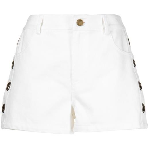 Monse shorts denim grommet - bianco