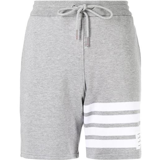 Thom Browne shorts sportivi con dettaglio a 4 righe - grigio