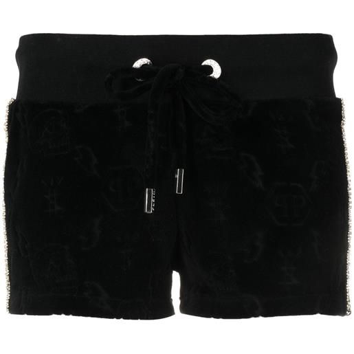 Philipp Plein shorts con monogramma - nero