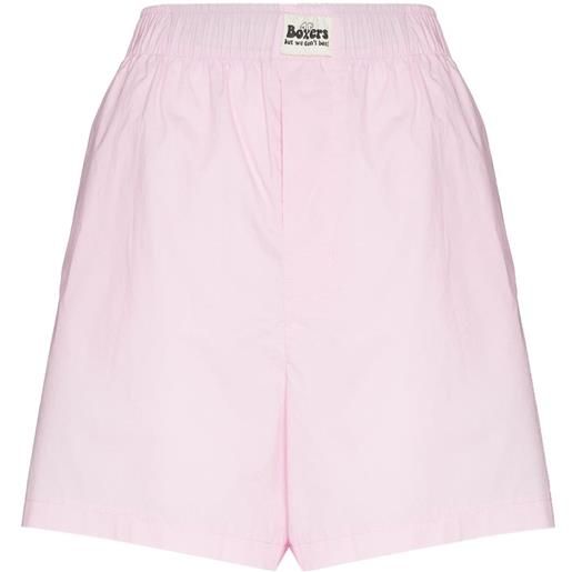 Natasha Zinko shorts con vita elasticizzata - rosa