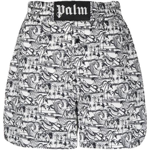 Palm Angels boxer con stampa - bianco