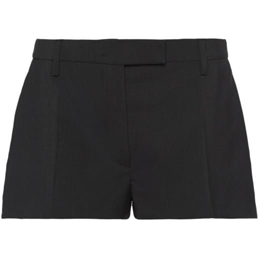 Prada shorts a vita bassa - nero